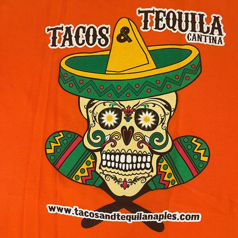 Tacos & Tequila "T-shirt in Tacos & Tequila Orange" - Picture 3 of 6